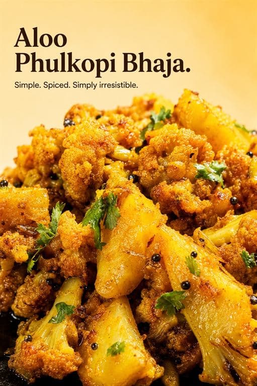Aloo Phulkopi Bhaja / Potato Cauliflower Fry