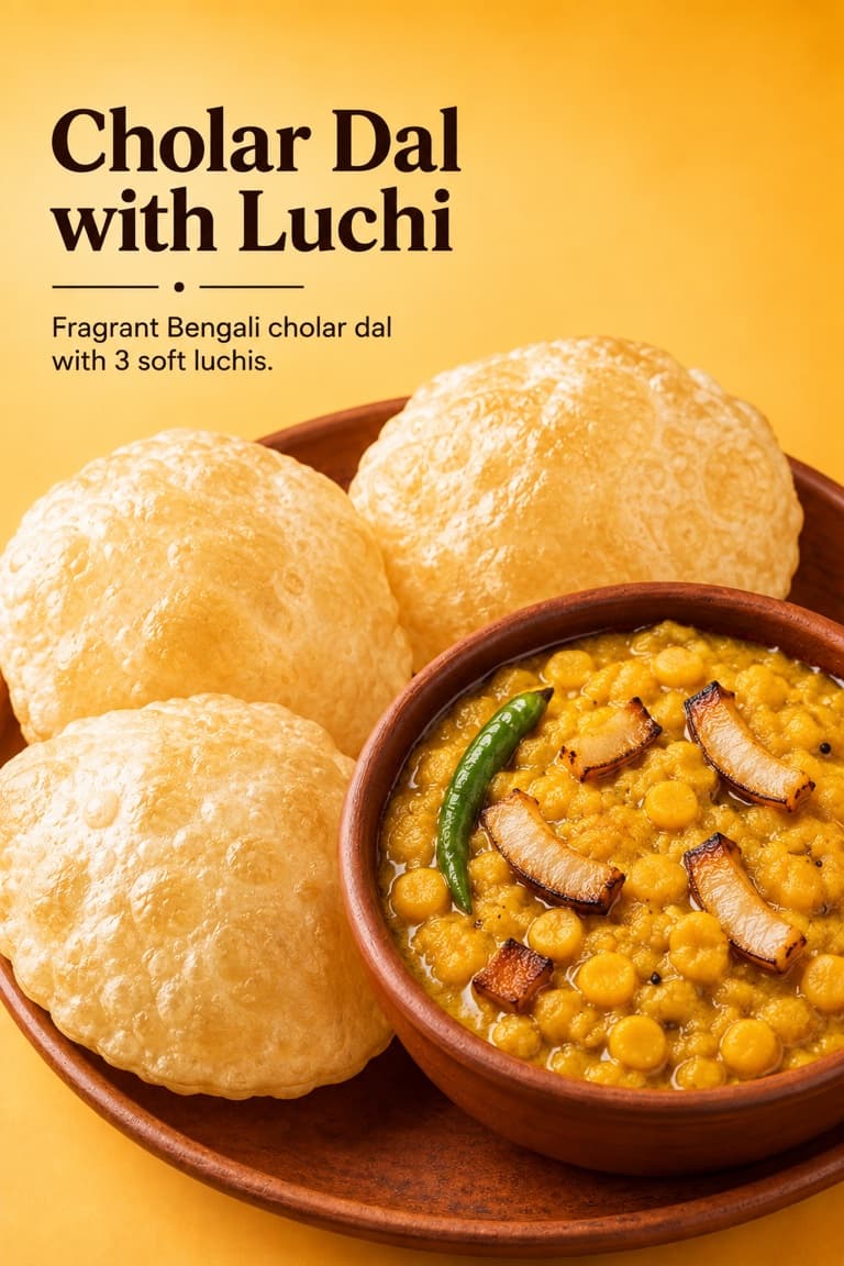 Cholar Dal with Luchi