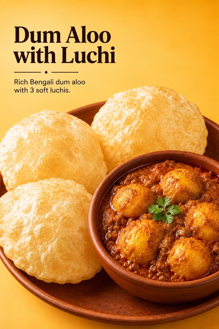 Dum Aloo with Luchi