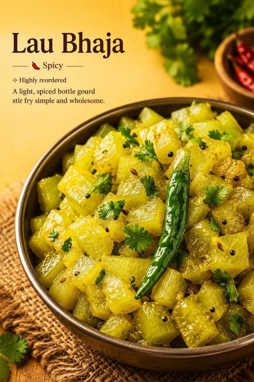 Lau Bhaja / Bottle Gourd Stir Fry