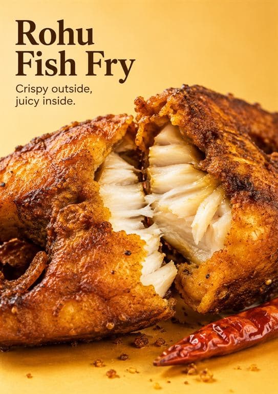 Rui Bhapa / Steamed Rohu Fish