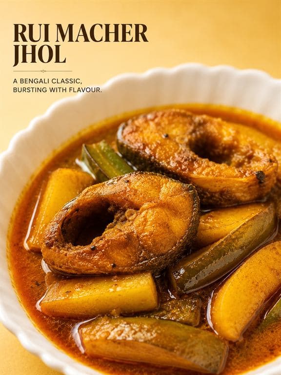 Rui Macher Jhol [2 Pieces] with Begun Aloo