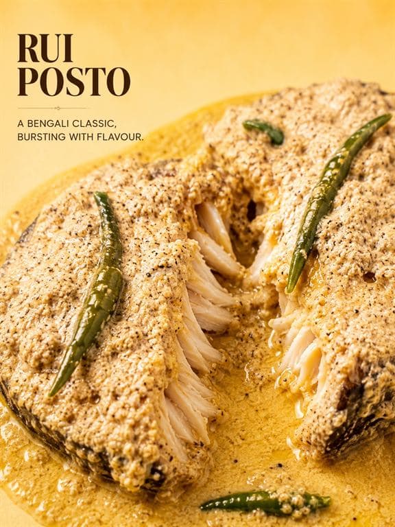 Rui Posto / Rohu Poppy Seed Fish Curry